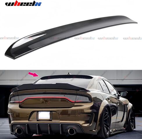 Rear Window Rooftop Spoiler Compatible with 2015-2023 Dodge Charger All Model, Duckbill Style Wing Fits for 15-23 GT Pursuit R/T SRT SRT8 SXT Scat Pack SE Enforcer Daytona (Glossy Black) in Saudi Arabia