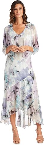 R & M RICHARDS ELEGANT LOW LOW LOW FLUROL PRINT PRINT DRELS W/ 3/4 SEREVE ARIVE BOLERO in Saudi Arabia