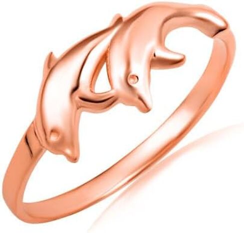 Dolphins Ocean Fine Ring Real Solid 10K Gold in Kuwait