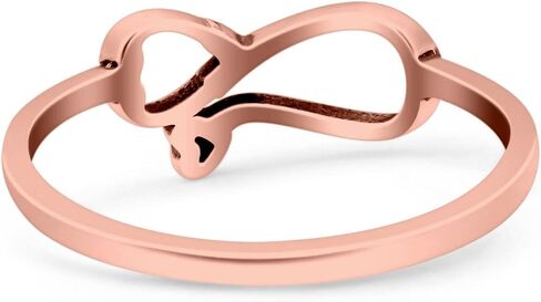 Blue Apple Co. Stethoscope Ring Oxidized Band Solid 925 Sterling Silver Thumb Ring (7mm) in Saudi Arabia