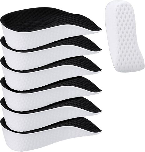 3 Pairs Insole Increase Height for Men Women High Pads Orthopedic Arch Support Insoles for Flat Feet Height Boosters Cushions(Black,3.5 cm) in Saudi Arabia