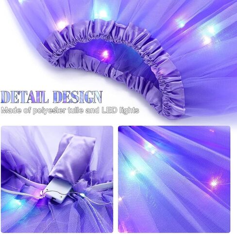TWINKLEDE Light Up Tutu Skirt LED Tulle Dance Tutus Sparkly Ballet Party Costume Skirts for Women in Kuwait