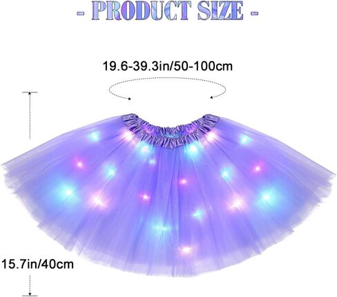 TWINKLEDE Light Up Tutu Skirt LED Tulle Dance Tutus Sparkly Ballet Party Costume Skirts for Women in Kuwait