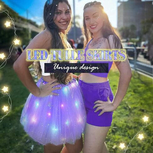 TWINKLEDE Light Up Tutu Skirt LED Tulle Dance Tutus Sparkly Ballet Party Costume Skirts for Women in Kuwait