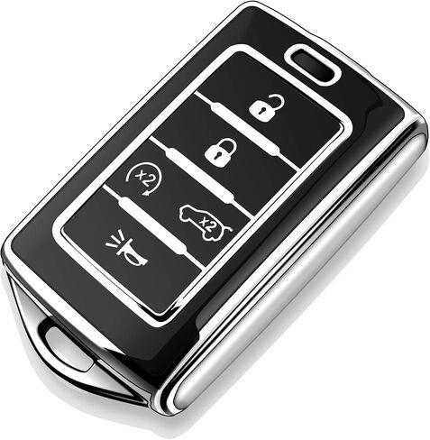 Tukellen for Jeep Key Fob Cover Soft TPU Full Protection Key Shell Key Case Compatible with 2021 2022 2023 2024 2025 2026 Grand Cherokee L Grand Wagoneer (5 Buttons, Red) in Saudi Arabia