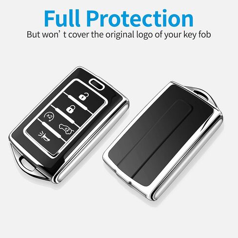 Tukellen for Jeep Key Fob Cover Soft TPU Full Protection Key Shell Key Case Compatible with 2021 2022 2023 2024 2025 2026 Grand Cherokee L Grand Wagoneer (5 Buttons, Red) in Saudi Arabia