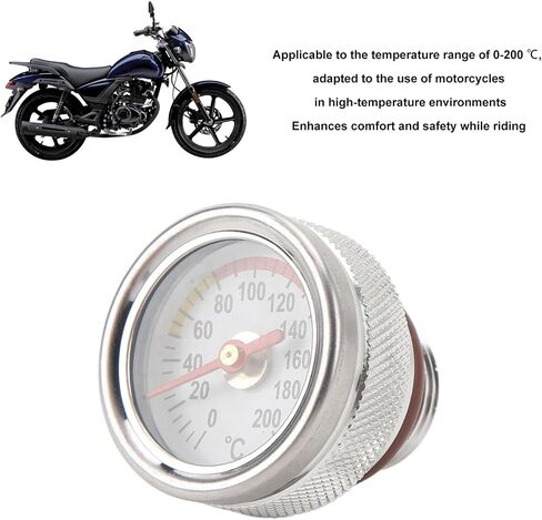 Temperature Gauge for Motorcycles Engine, M20 X 1.5 Engine Oil Temperature Gauge, 0 to 200℃ engine temperature Gauge Metal Motorbike Oil Temp Gauge for Motorbike in Saudi Arabia