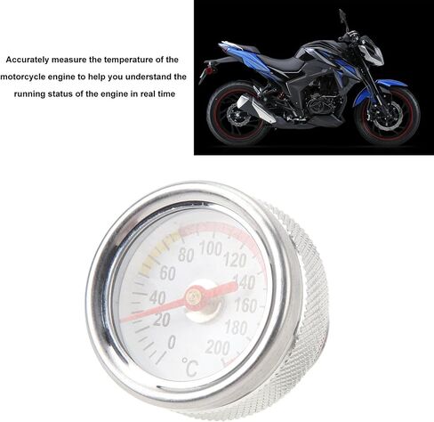 Temperature Gauge for Motorcycles Engine, M20 X 1.5 Engine Oil Temperature Gauge, 0 to 200℃ engine temperature Gauge Metal Motorbike Oil Temp Gauge for Motorbike in Saudi Arabia