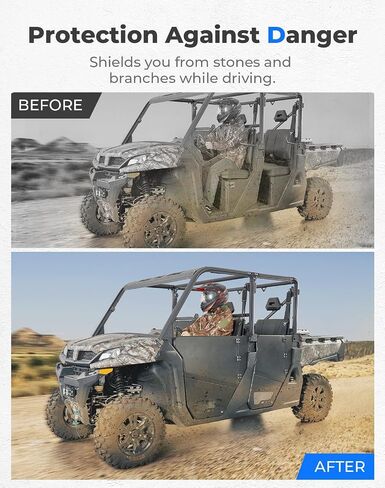 KEMIMOTO 4PCS Aluminum Half Door with PC Window to Widen Perspective Compatible with CFMOTO Uforce 1000 XL 2022-2025, Door Panels 1000 XL Accessories in Saudi Arabia