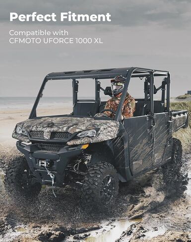 KEMIMOTO 4PCS Aluminum Half Door with PC Window to Widen Perspective Compatible with CFMOTO Uforce 1000 XL 2022-2025, Door Panels 1000 XL Accessories in Saudi Arabia