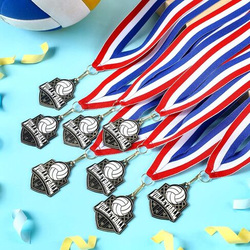Tondiamo 24 Pcs Basketball Medal Award Medals Bulk Sports Medals with Neck Ribbons 1.97 Inches Winner Award Prize Gift for Sports Themed Party Favors Tournaments School Match Competition Teams in Saudi Arabia