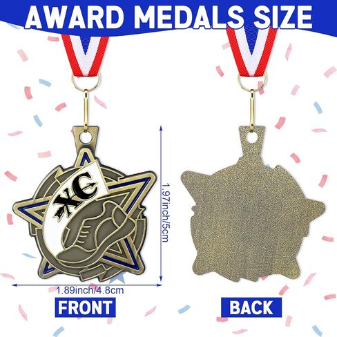 Tondiamo 24 Pcs Basketball Medal Award Medals Bulk Sports Medals with Neck Ribbons 1.97 Inches Winner Award Prize Gift for Sports Themed Party Favors Tournaments School Match Competition Teams in Saudi Arabia