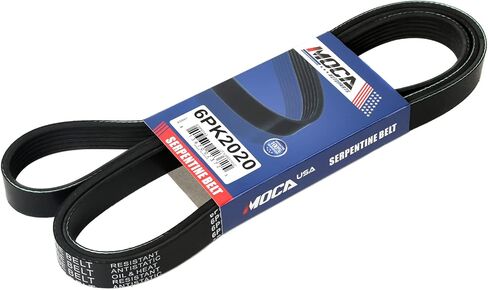 MOCA 6PK2020 EPDM Serpentine Belt fits for Cadillac 1997-2001 Catera, for Chrysler 2015-2017 200 2.4L, 2008-2009 Town & Country 3.8L/3.3L, for Dodge 1997-2002 Dakota 2.5L, 2013-2014 Dart 2.0L in Saudi Arabia