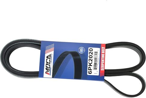 MOCA 6PK2020 EPDM Serpentine Belt fits for Cadillac 1997-2001 Catera, for Chrysler 2015-2017 200 2.4L, 2008-2009 Town & Country 3.8L/3.3L, for Dodge 1997-2002 Dakota 2.5L, 2013-2014 Dart 2.0L in Saudi Arabia