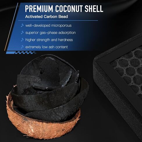 HEPA Cabin Air Filter with Activated Carbon Bean, Certified 99.95% Filtration, CF12774 for Tesla Model 3 (2017-2025) and Model Y (2020-2025) in Saudi Arabia