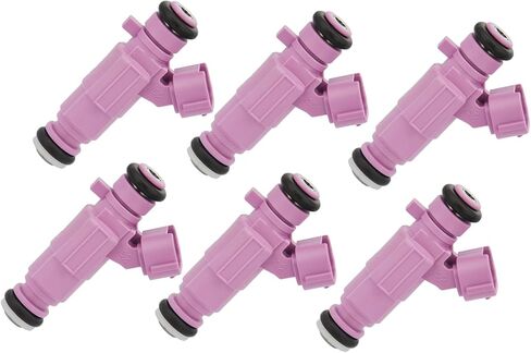 4PCS Fuel Injectors Compatible with Hyundai 2001-2004 Santa Fe, 1999-2005 Sonata; Compatible with Kia 2001-2006 Optima, 2001-2004 Magentis, L4 2.4L, Replace# FJ661, 3531038010 in Saudi Arabia