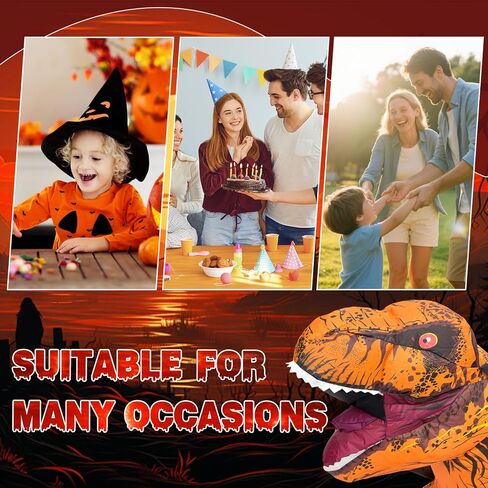 أزياء الديناصورات القابلة للنفخ للبالغين T-Rex Ride على زي الهالوين المضحك Dino تفجير زي in Kuwait
