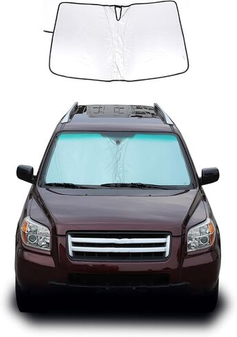 Windshield Sun Shade for Honda Pilot 2003 2004 205 2006 2007 2008, Front Window Sun Visor Protector, Foldable Car Reflective Blocker UV Rays and Heat in Saudi Arabia