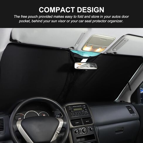 Windshield Sun Shade for Honda Pilot 2003 2004 205 2006 2007 2008, Front Window Sun Visor Protector, Foldable Car Reflective Blocker UV Rays and Heat in Saudi Arabia