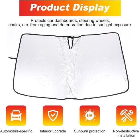 Windshield Sun Shade for Honda Pilot 2003 2004 205 2006 2007 2008, Front Window Sun Visor Protector, Foldable Car Reflective Blocker UV Rays and Heat in Saudi Arabia