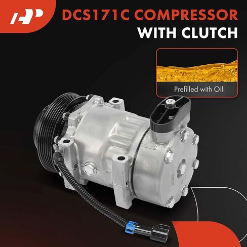 A-Premium Air Conditioner AC Compressor with Clutch Compatible with Kenworth T660 2009-2010 10.8L 12.5L 14.9L & Peterbilt 387 2006/2008 in Saudi Arabia