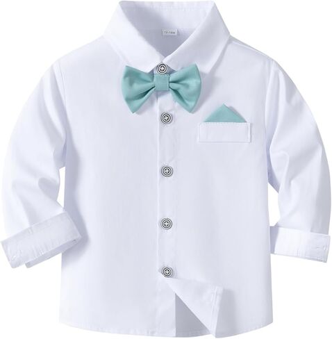 سالنير طفل فستان بدلة طفل الفتيان الملابس مجموعات ربطة القمصان الحمالات السراويل 4 قطعة ملابس الرجل الدعاوى 6 أشهر 6 سنوات in Kuwait