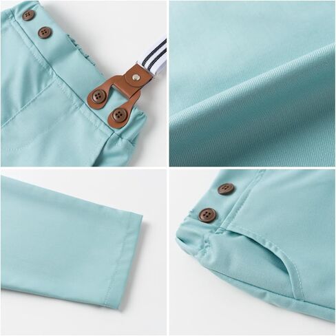 سالنير طفل فستان بدلة طفل الفتيان الملابس مجموعات ربطة القمصان الحمالات السراويل 4 قطعة ملابس الرجل الدعاوى 6 أشهر 6 سنوات in Kuwait