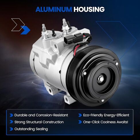 97324 ضاغط تكييف الهواء A/C مع قابض متوافق مع Ford F-250 F-350 F-450 F-550 Super Duty F53 F650 F750 ، RS20 ضاغط in Saudi Arabia