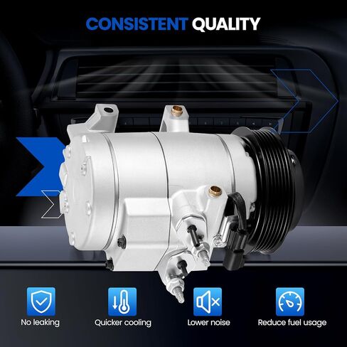 97324 ضاغط تكييف الهواء A/C مع قابض متوافق مع Ford F-250 F-350 F-450 F-550 Super Duty F53 F650 F750 ، RS20 ضاغط in Saudi Arabia