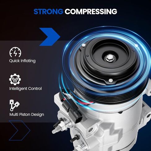 97324 ضاغط تكييف الهواء A/C مع قابض متوافق مع Ford F-250 F-350 F-450 F-550 Super Duty F53 F650 F750 ، RS20 ضاغط in Saudi Arabia