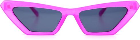 Womens Neon Pop Color 80s Squared Cat Eye Sunglasses in Saudi Arabia