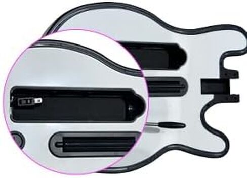 JJDWIN Wii Guitar Hero، جيتار لاسلكي لألعاب Wii Guitar Hero وRock Band 2/3 مع حزام، متوافق مع جميع ألعاب Nintendo Wii Guitar Hero in Saudi Arabia