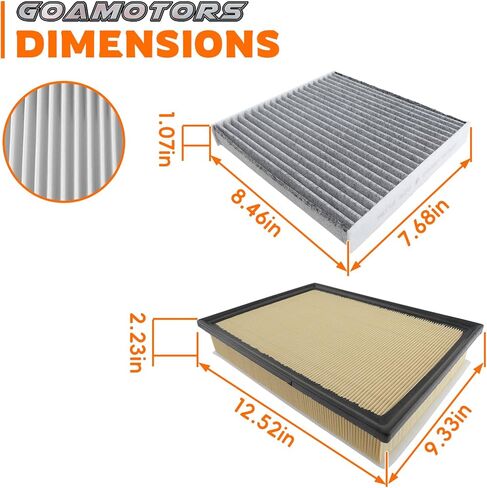 Engine Air Filter and Cabin Air Filter Replacement Compatible with Toyota 4runner 2010-2022 with Lexus Gx460 2010-2022, Replace 17801-38050, 87139-0N010 in Saudi Arabia