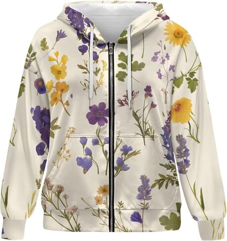 Womens zip Up Hoodies Long Sweeve Sweatshirts تسقط ملابس سترات أزياء غير رسمية الحجم XS-4XL in Kuwait