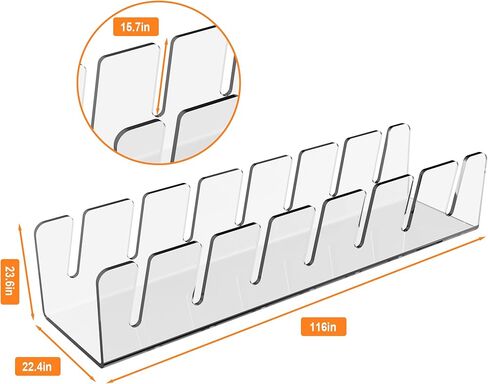 Hat Stand for Baseball Caps - عرض قبعة أكريليك ومنظم - مجموعة من 2 لخزانة - حامل تخزين CAP CAP لغطاء الكرة ، قبعة الجولف لـ 14 قبعات بيسبول لغرفة النوم أو الخزانة أو الخزانة (Clear*2) in Kuwait