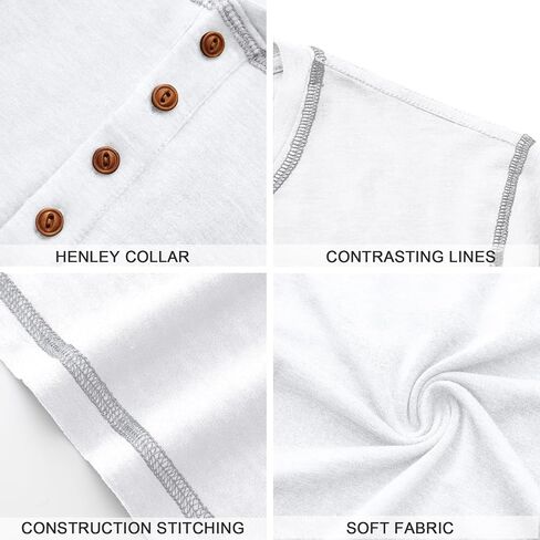 قمصان Henley للرجال Pegeno Shirts قصيرة الأكمام القطن غير الرسمي قمصان الصيف in Kuwait
