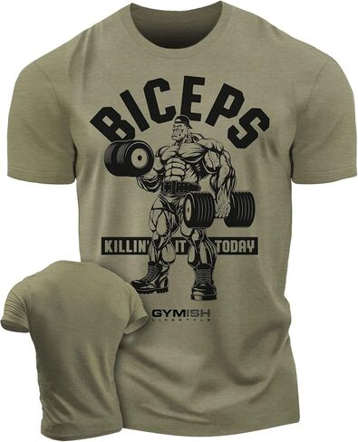 Biceps Killin’ It Today Gym Workout Shirts for Men, Funny Lifting T-Shirt in Saudi Arabia