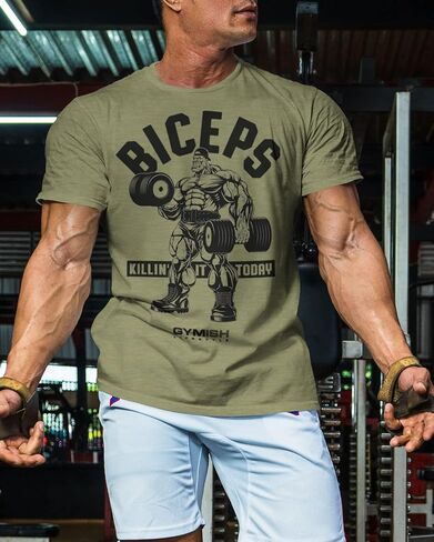 Biceps Killin’ It Today Gym Workout Shirts for Men, Funny Lifting T-Shirt in Saudi Arabia