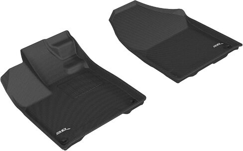 3D Maxpider Custom Fit Kagu Floor Mat (Black) متوافق مع Honda Ridgeline 2017-2025 - الصف الأمامي in Saudi Arabia