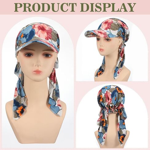 Jeyiour 4 Pcs Summer Cancer Headwear for Women UV Protection Chemo Headscarf Hair Loss Turban for Cancer Patient Outdoor in Kuwait