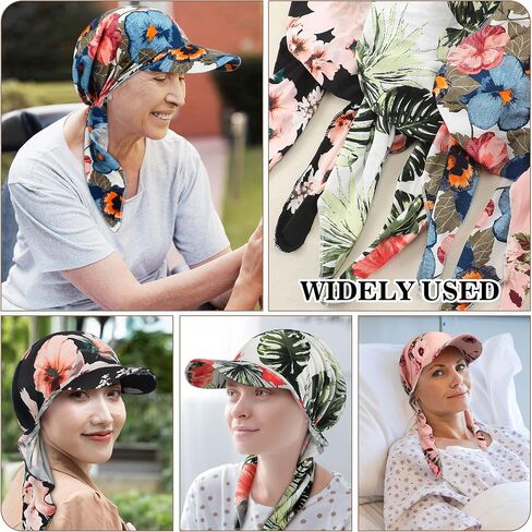 Jeyiour 4 Pcs Summer Cancer Headwear for Women UV Protection Chemo Headscarf Hair Loss Turban for Cancer Patient Outdoor in Kuwait