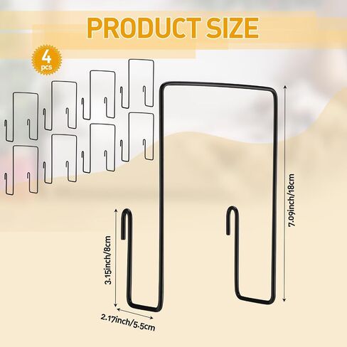 4 Pack Wire Wall Grid Panel Accessories Grid Wall Shelf Hook Rack Bookshelf Grid Wall Organizer Display Shelf Hanging Storage Letter Sorter Shelf for Home Office Kitchen Decor in Saudi Arabia