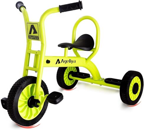 Kids Tricycles for Riders Ages 3+, Premium Outdoor Playground Daycare Yard Tricycle with Passenger Seat, Preschool Durable Metal Pedal Kids Tandem Bike, Sturdy Carbon Steel Frame, Solid Rubber Tires in Saudi Arabia