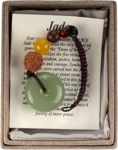 قلادة هارموني Jade Donut Healing - سلاسل مفتاح أحجار الكتاكرا الملونة - معلقات موازنة القرص الحجري لصنع المجوهرات in Kuwait