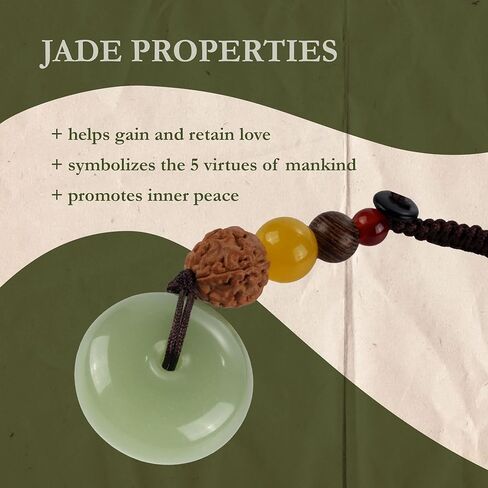 قلادة هارموني Jade Donut Healing - سلاسل مفتاح أحجار الكتاكرا الملونة - معلقات موازنة القرص الحجري لصنع المجوهرات in Kuwait