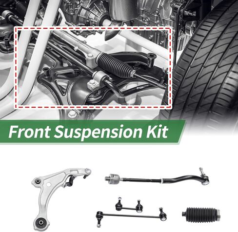 X Autohaux 12pcs التعليق الأمامي مجموعة أدوات التعليق السفلي ذراع الداخلية من قضيب الربط الخارجي الداخلي رابط الترجيع الخلفي الأمامي مع أحذية لـ Nissan Maxima 2009-2014 No.es800357/ES800358/K750282/K750283 in Saudi Arabia