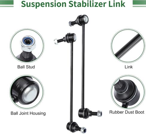 X Autohaux 12pcs التعليق الأمامي مجموعة أدوات التعليق السفلي ذراع الداخلية من قضيب الربط الخارجي الداخلي رابط الترجيع الخلفي الأمامي مع أحذية لـ Nissan Maxima 2009-2014 No.es800357/ES800358/K750282/K750283 in Saudi Arabia
