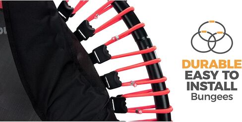 ترامبولين صغير من Leaps and ReBounds للبالغين والأطفال - Rebounder مع مقاطع فيديو للتمرين عبر الإنترنت - للألعاب الخارجية واللياقة البدنية والأنشطة الترفيهية - معدات تمارين القلب الآمنة والهادئة والمتينة in Kuwait