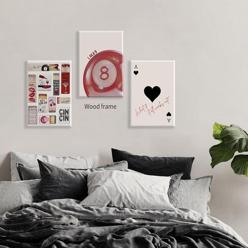 Animal Cheetah Canvas Art Art Lucky 8 Pool Ball Posters Modern Cool Leopard مجموعة من 3 مطبوعات لـ Boho غرفة المعيشة ديكور 12x16 بوصة دون إطارها in Kuwait