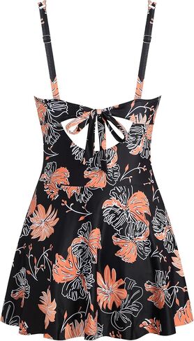 ZAFUL One Piece Swim Dress Swimsuits for Women Scallop Tummy Control Swimdress Tie Knot Swim Skirt Swimwear Bathing Suit in Saudi Arabia